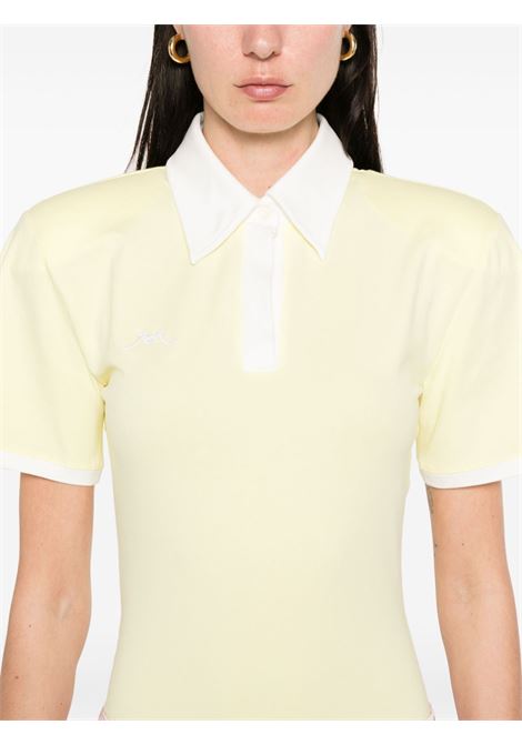 Yellow logo-embroidered polo shirt Rowen rose - women ROWEN ROSE | RRJ111YLLW